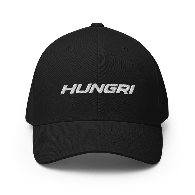 HUNGRI Core Hat, structured premium cap, front view