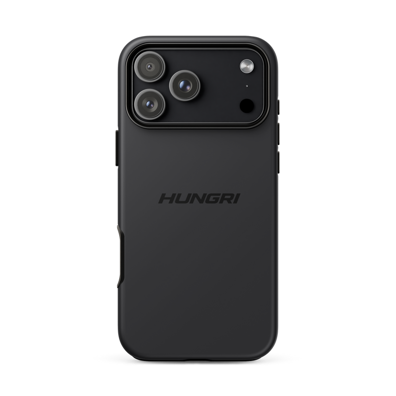 HUNGRI Tough Case, matte dual-layer protective phone case, front view