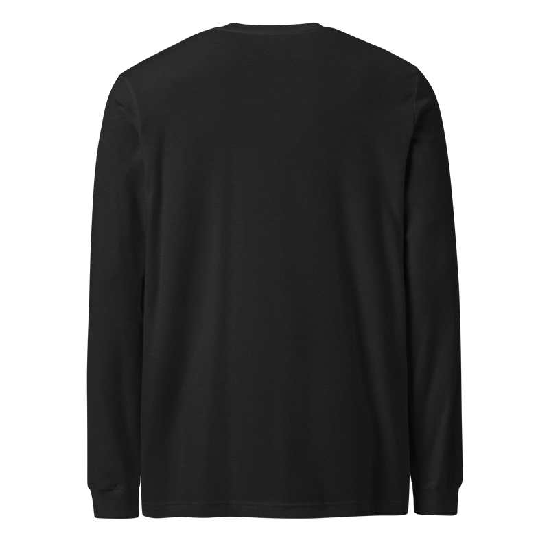 HUNGRI Foundation Long Sleeve in Black Heather - back view