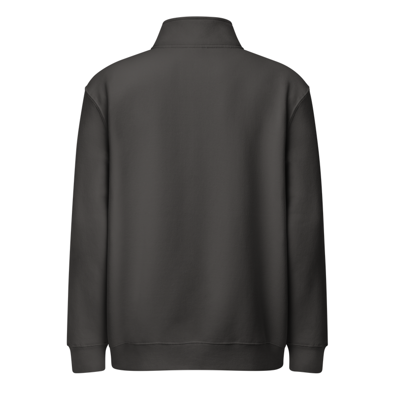 HUNGRI Fundamental Fleece Quarter-Zip in Smoke - back view