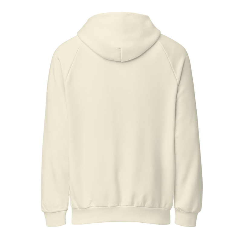 HUNGRI Premium ULTRA-Heavyweight Hoodie in Cream - back view